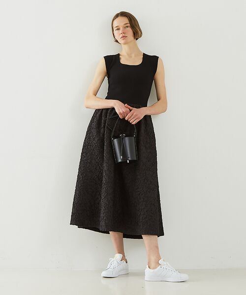 DESIGNWORKS / デザインワークス ワンピース | フクレジャガードニットコンビワンピース | 詳細14