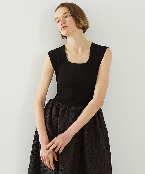 DESIGNWORKS / デザインワークス ワンピース | フクレジャガードニットコンビワンピース | 詳細17