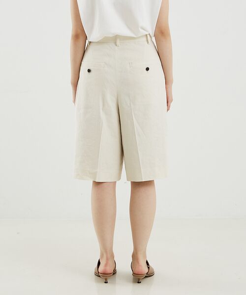 DESIGNWORKS / デザインワークス パンツ | リネンヴィスコースハイウエストハーフパンツ | 詳細16