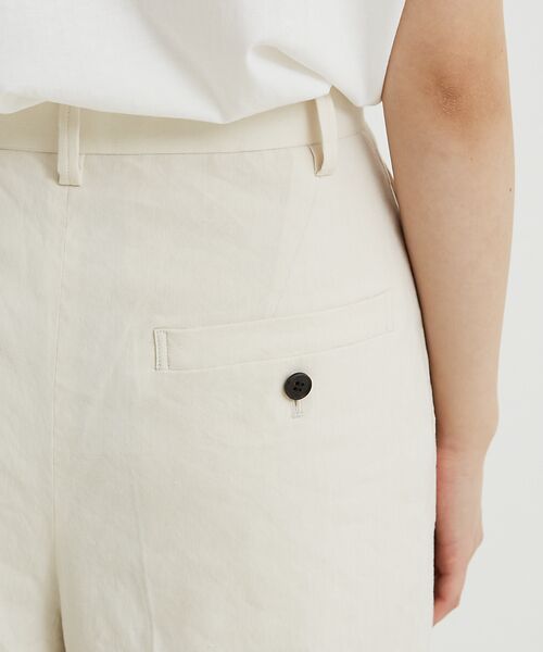 DESIGNWORKS / デザインワークス パンツ | リネンヴィスコースハイウエストハーフパンツ | 詳細17