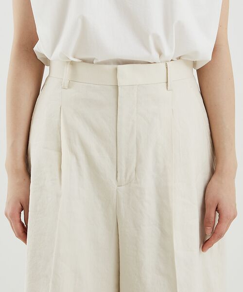 DESIGNWORKS / デザインワークス パンツ | リネンヴィスコースハイウエストハーフパンツ | 詳細18