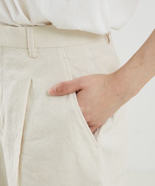 DESIGNWORKS / デザインワークス パンツ | リネンヴィスコースハイウエストハーフパンツ | 詳細19