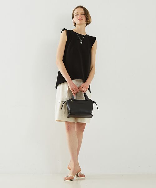 DESIGNWORKS / デザインワークス パンツ | リネンヴィスコースハイウエストハーフパンツ | 詳細4