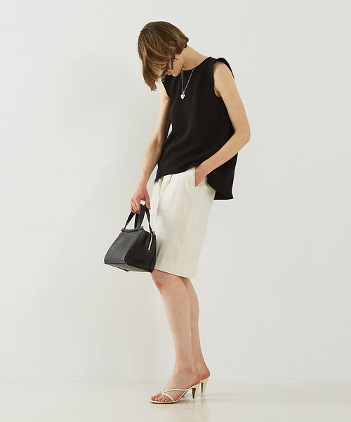 DESIGNWORKS / デザインワークス パンツ | リネンヴィスコースハイウエストハーフパンツ | 詳細5