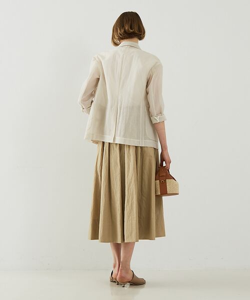 DESIGNWORKS / デザインワークス ロング・マキシ丈スカート | ラミーデニムギャザースカート | 詳細5