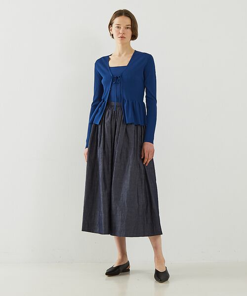 DESIGNWORKS / デザインワークス ロング・マキシ丈スカート | ラミーデニムギャザースカート | 詳細13