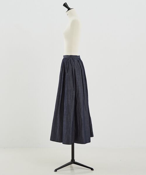 DESIGNWORKS / デザインワークス ロング・マキシ丈スカート | ラミーデニムギャザースカート | 詳細15