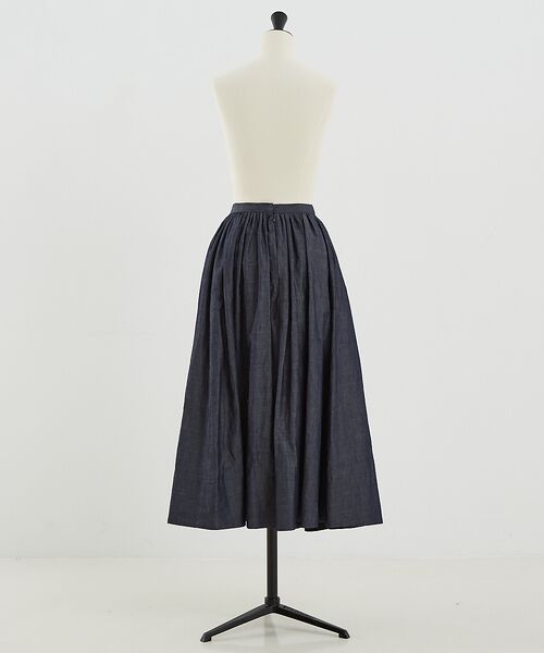 DESIGNWORKS / デザインワークス ロング・マキシ丈スカート | ラミーデニムギャザースカート | 詳細16
