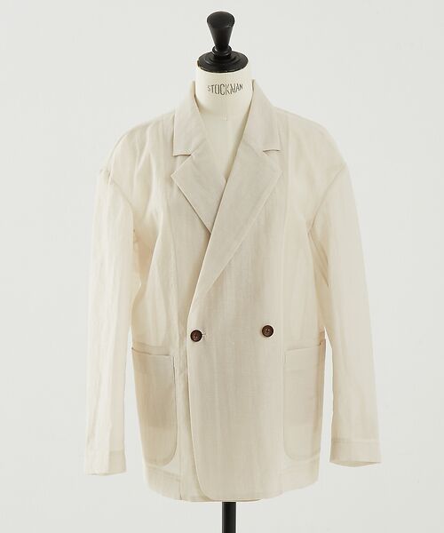 DESIGNWORKS / デザインワークス テーラードジャケット | リネン混シアーオーバーサイズジャケット | 詳細11