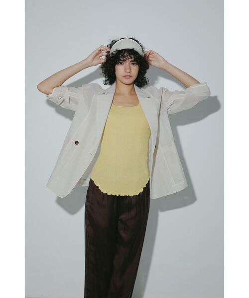 DESIGNWORKS / デザインワークス テーラードジャケット | リネン混シアーオーバーサイズジャケット | 詳細6