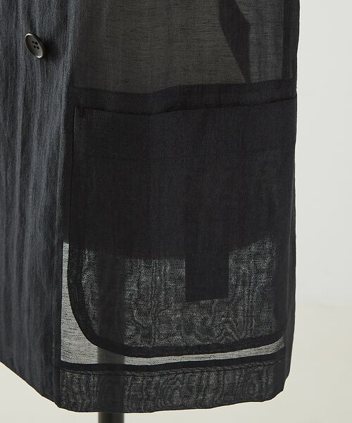 DESIGNWORKS / デザインワークス テーラードジャケット | リネン混シアーオーバーサイズジャケット | 詳細27