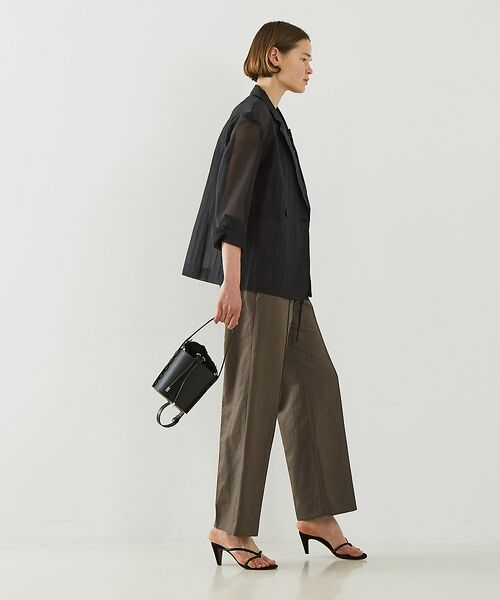 DESIGNWORKS / デザインワークス テーラードジャケット | リネン混シアーオーバーサイズジャケット | 詳細16