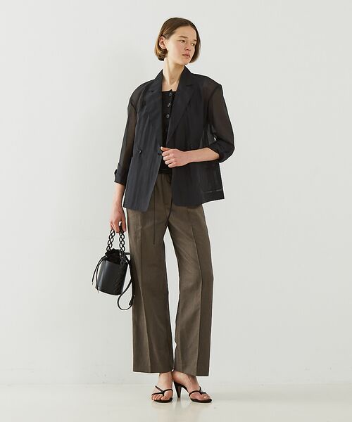DESIGNWORKS / デザインワークス テーラードジャケット | リネン混シアーオーバーサイズジャケット | 詳細17
