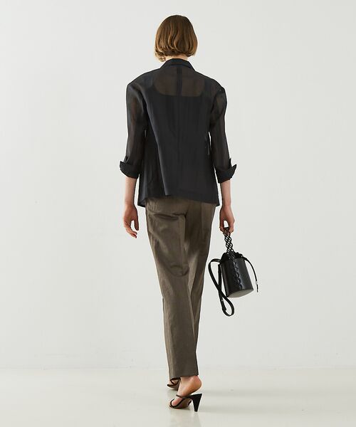 DESIGNWORKS / デザインワークス テーラードジャケット | リネン混シアーオーバーサイズジャケット | 詳細19