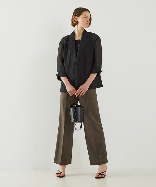DESIGNWORKS / デザインワークス テーラードジャケット | リネン混シアーオーバーサイズジャケット | 詳細20
