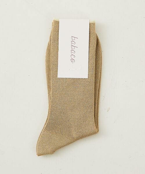 DESIGNWORKS/デザインワークス 【babaco/ババコ】 Lurex Fine Ribbed Socks ラメリ ゴールド 1 DESIGNWORKS/デザインワークス 【babaco/ババコ】 Lurex Fine Ribbed Socks ラメリ ゴールド 1