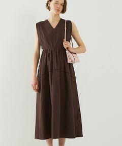 DESIGNWORKS / デザインワークス ワンピース | コットンサブレＶネックノースリーブワンピース