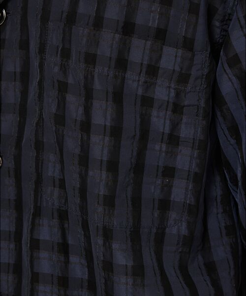 DESIGNWORKS / デザインワークス シャツ・ブラウス | 【超軽量】シアー オープンカラー チェックシャツ | 詳細1