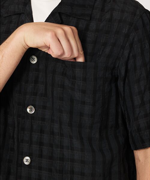 DESIGNWORKS / デザインワークス シャツ・ブラウス | 【超軽量】シアー オープンカラー チェックシャツ | 詳細10