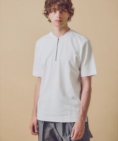 DESIGNWORKS / デザインワークス Tシャツ | 超度詰微起毛スムース ハーフジップ Tシャツ