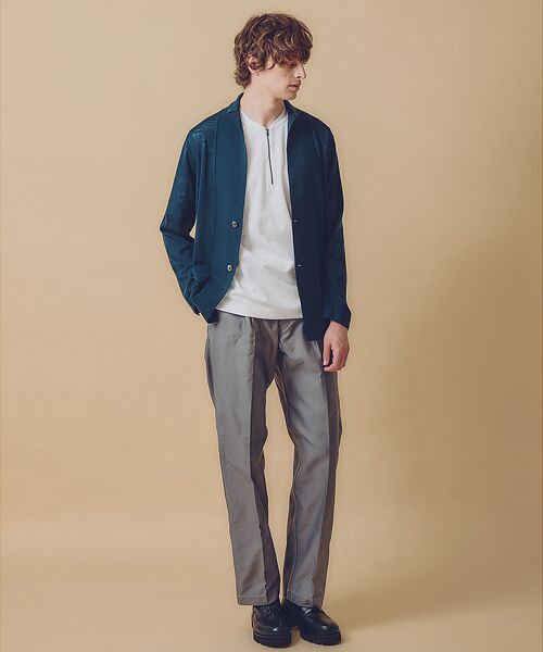 DESIGNWORKS / デザインワークス Tシャツ | 超度詰微起毛スムース ハーフジップ Tシャツ | 詳細3