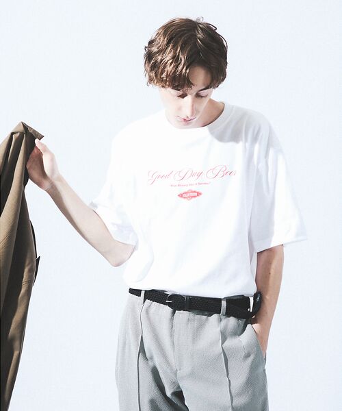 DESIGNWORKS/デザインワークス 【good Day Beer】プリント Tシャツ ホワイト 46 DESIGNWORKS/デザインワークス 【good Day Beer】プリント Tシャツ ホワイト 46