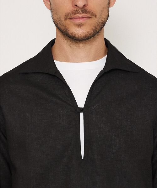 DESIGNWORKS / デザインワークス シャツ・ブラウス | 【アイリッシュリネン】 ワンピースカラー プルオーバーシャツ | 詳細12