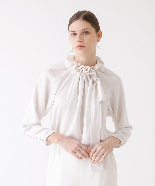 DESIGNWORKS / デザインワークス シャツ・ブラウス | 【ロングセラー】サテンリボンブラウス | 詳細1