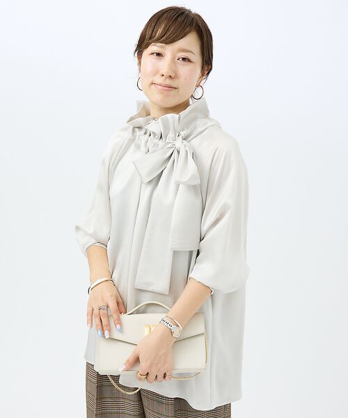 DESIGNWORKS / デザインワークス シャツ・ブラウス | 【ロングセラー】サテンリボンブラウス | 詳細7