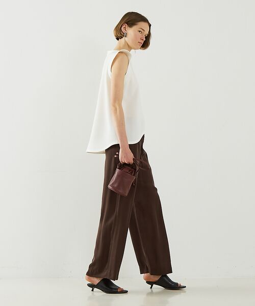 DESIGNWORKS / デザインワークス パンツ | キュプラフィブリルサテンリラックスパンツ | 詳細4