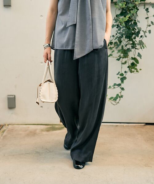 DESIGNWORKS / デザインワークス パンツ | キュプラフィブリルサテンリラックスパンツ | 詳細14