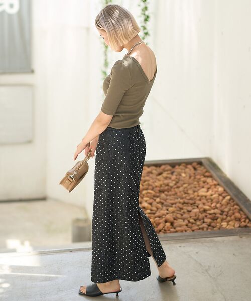 DESIGNWORKS / デザインワークス Tシャツ | テレコバックオープンクルーネックプルオーバー | 詳細7