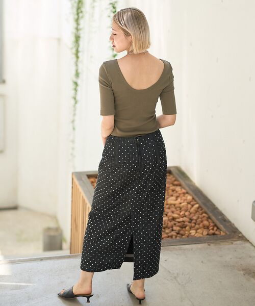 DESIGNWORKS / デザインワークス Tシャツ | テレコバックオープンクルーネックプルオーバー | 詳細8