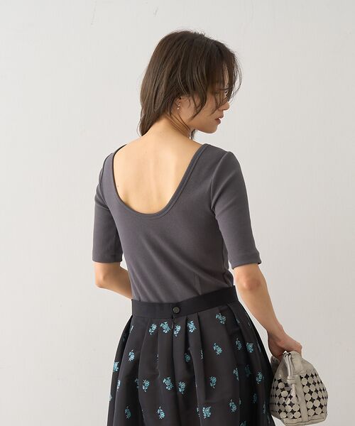 DESIGNWORKS / デザインワークス Tシャツ | テレコバックオープンクルーネックプルオーバー | 詳細11