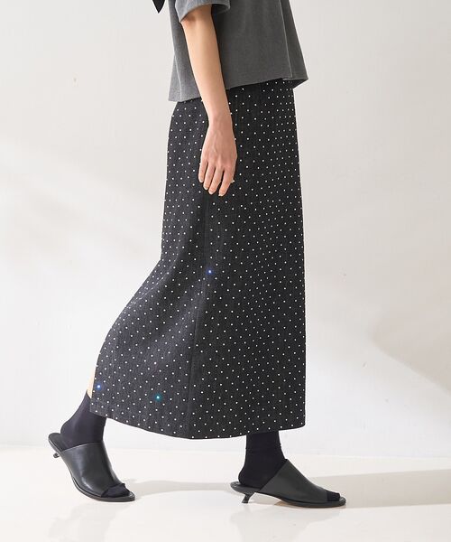 DESIGNWORKS / デザインワークス ロング・マキシ丈スカート | ラインストーンストレートスカート | 詳細1