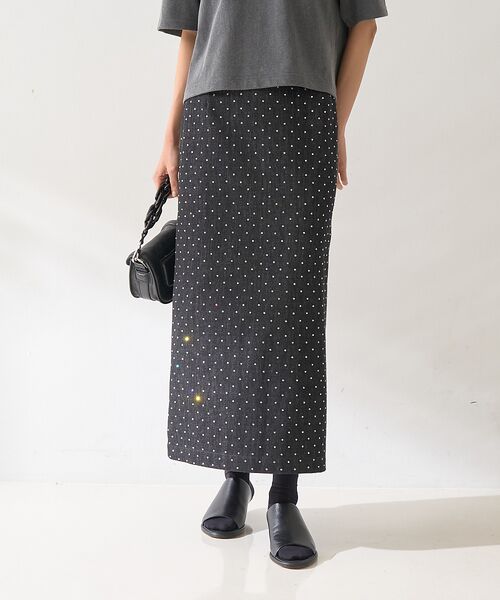 DESIGNWORKS / デザインワークス ロング・マキシ丈スカート | ラインストーンストレートスカート | 詳細2