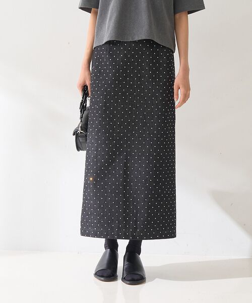 DESIGNWORKS / デザインワークス ロング・マキシ丈スカート | ラインストーンストレートスカート | 詳細3
