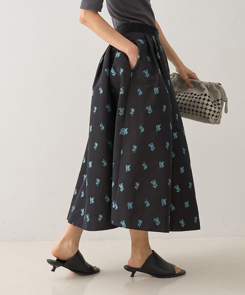 DESIGNWORKS / デザインワークス ロング・マキシ丈スカート | フラワージャガードタックスカート | 詳細4