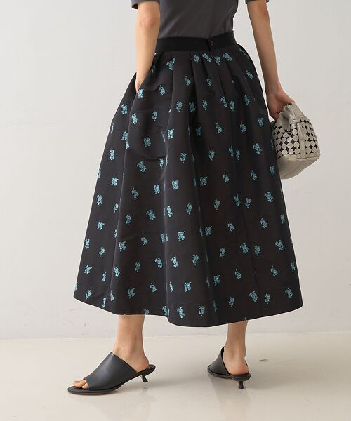 DESIGNWORKS / デザインワークス ロング・マキシ丈スカート | フラワージャガードタックスカート | 詳細5