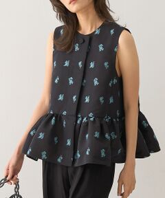 DESIGNWORKS / デザインワークス ベスト | フラワージャガードペムラムジャケット