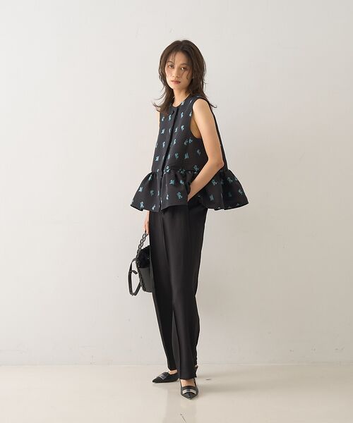 DESIGNWORKS / デザインワークス ベスト | フラワージャガードペムラムジャケット | 詳細10