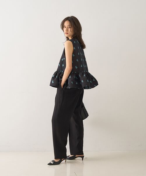 DESIGNWORKS / デザインワークス ベスト | フラワージャガードペムラムジャケット | 詳細11