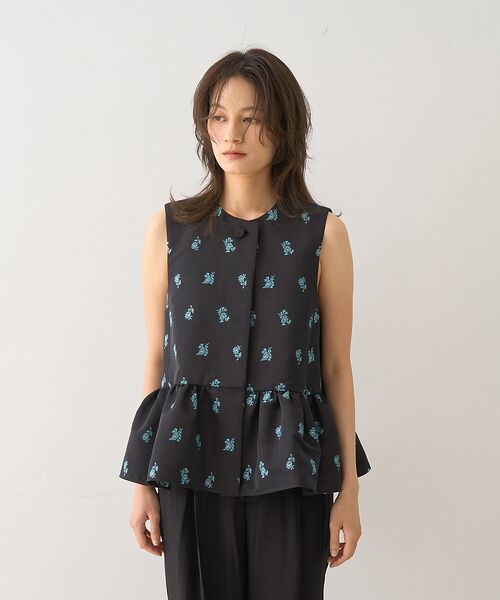 DESIGNWORKS / デザインワークス ベスト | フラワージャガードペムラムジャケット | 詳細13