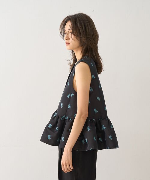 DESIGNWORKS / デザインワークス ベスト | フラワージャガードペムラムジャケット | 詳細14