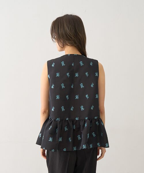 DESIGNWORKS / デザインワークス ベスト | フラワージャガードペムラムジャケット | 詳細15