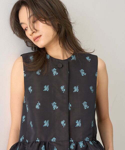 DESIGNWORKS / デザインワークス ベスト | フラワージャガードペムラムジャケット | 詳細7