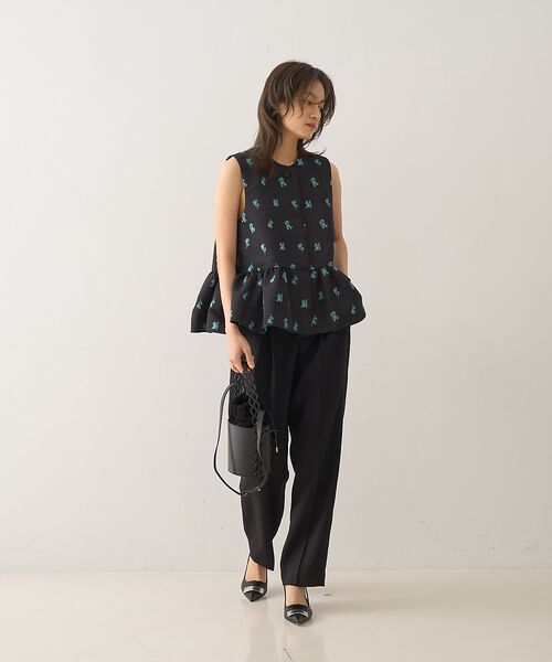DESIGNWORKS / デザインワークス ベスト | フラワージャガードペムラムジャケット | 詳細9