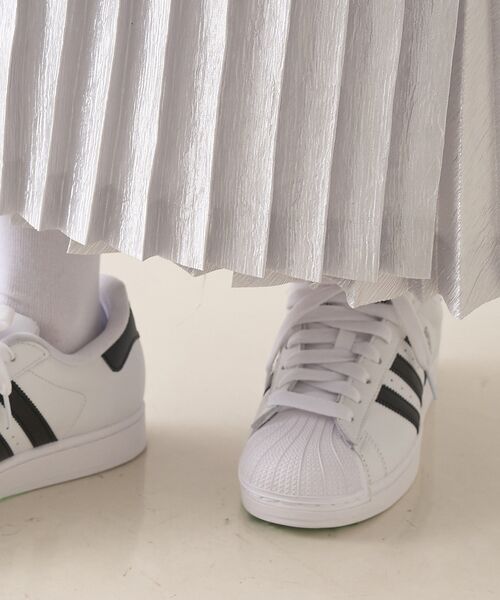 DESIGNWORKS / デザインワークス ロング・マキシ丈スカート | メタリックプリーツラップスカート | 詳細12