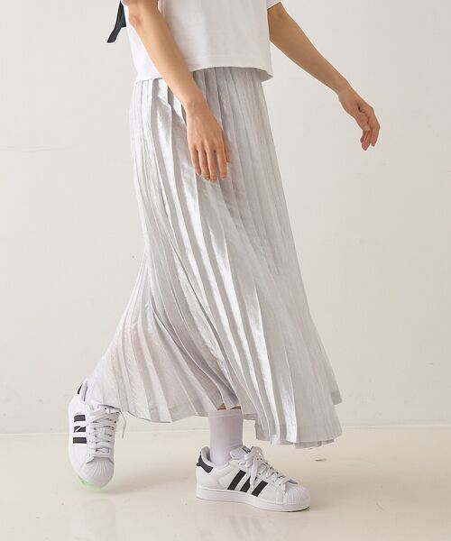 DESIGNWORKS / デザインワークス ロング・マキシ丈スカート | メタリックプリーツラップスカート | 詳細3