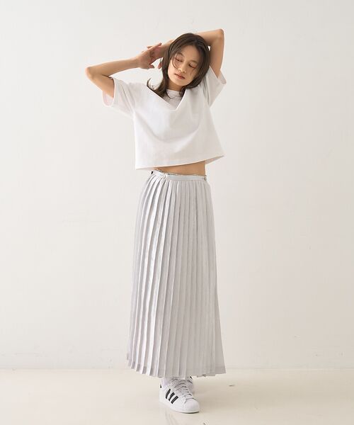 DESIGNWORKS / デザインワークス ロング・マキシ丈スカート | メタリックプリーツラップスカート | 詳細5